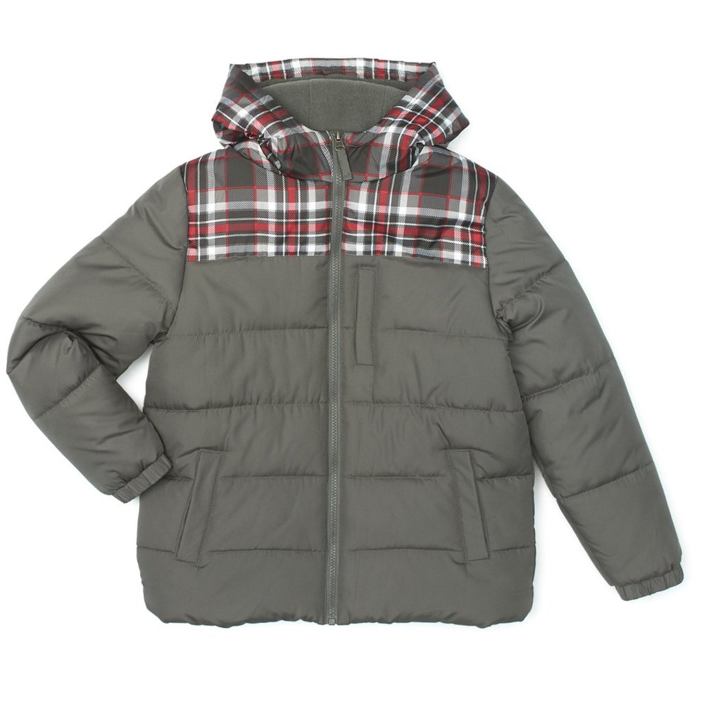 New iXtreme Buffalo Lining Plaid Puffer Jacket